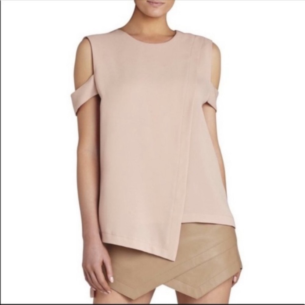 BCBGMAXAZRIA Betty Open Shoulder Top in Antique Rose